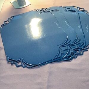 4 Piece Gloria Vanderbilt Denim Blue Placemats